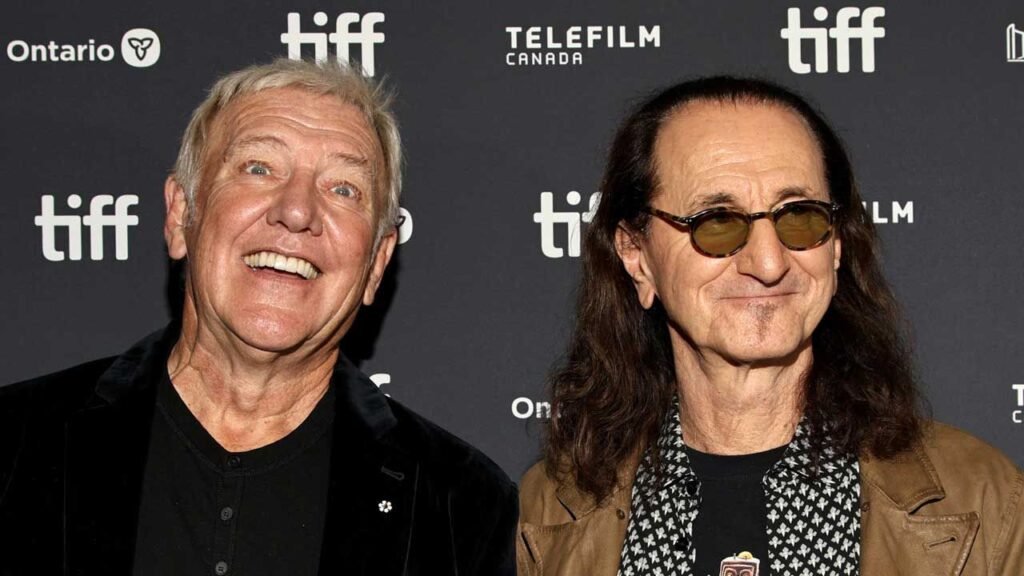 Geddy Lee and Alex Lifeson pay tribute to Neil Peart at film premiere